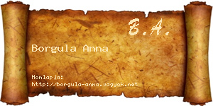 Borgula Anna névjegykártya